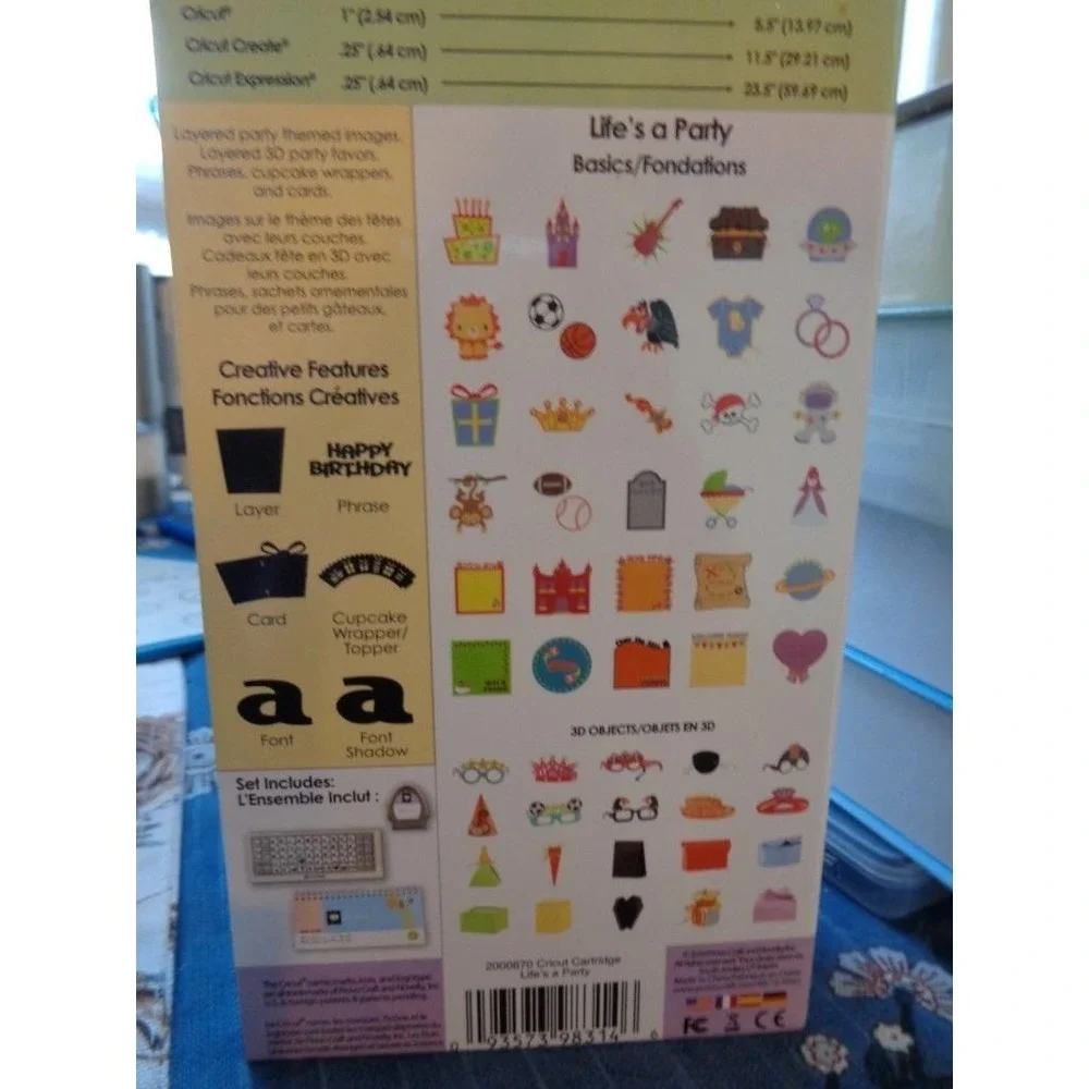 Cricut Die Cut Cartridge LIFE'S A PARTY Scrapbooking